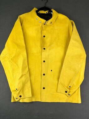 Steiner Mens Yellow Welding Jacket Heavy Duty Cowhide Split Leather Protective L